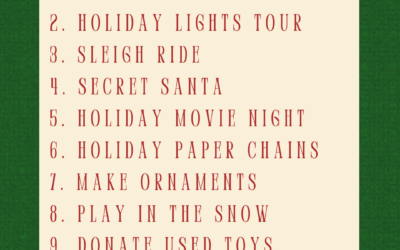 Holiday Activity List